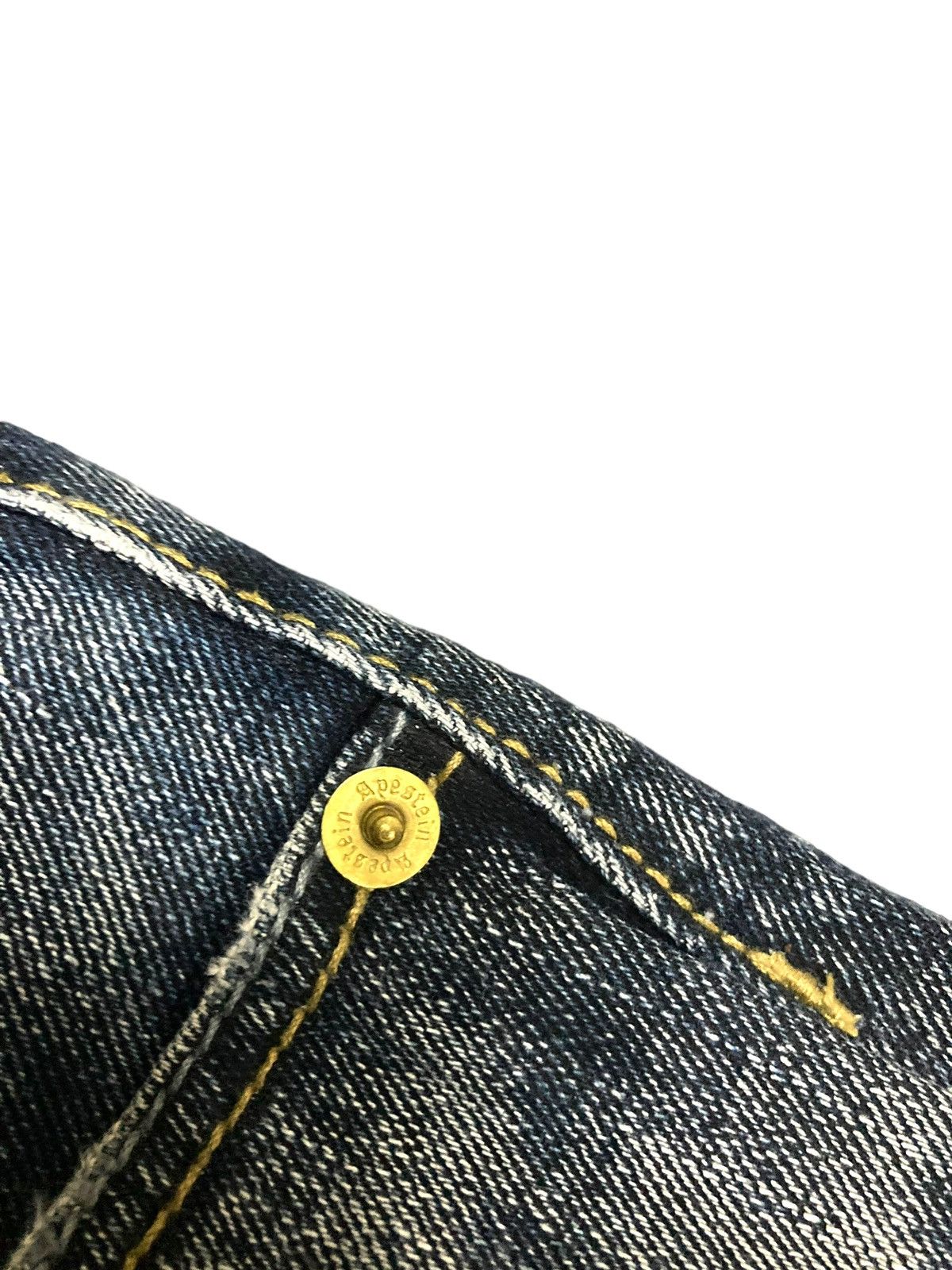 Japanese Brand Vintage 90s Punk Apestein Gold Line Jeans Size US 34 / EU 50 - 7 Thumbnail