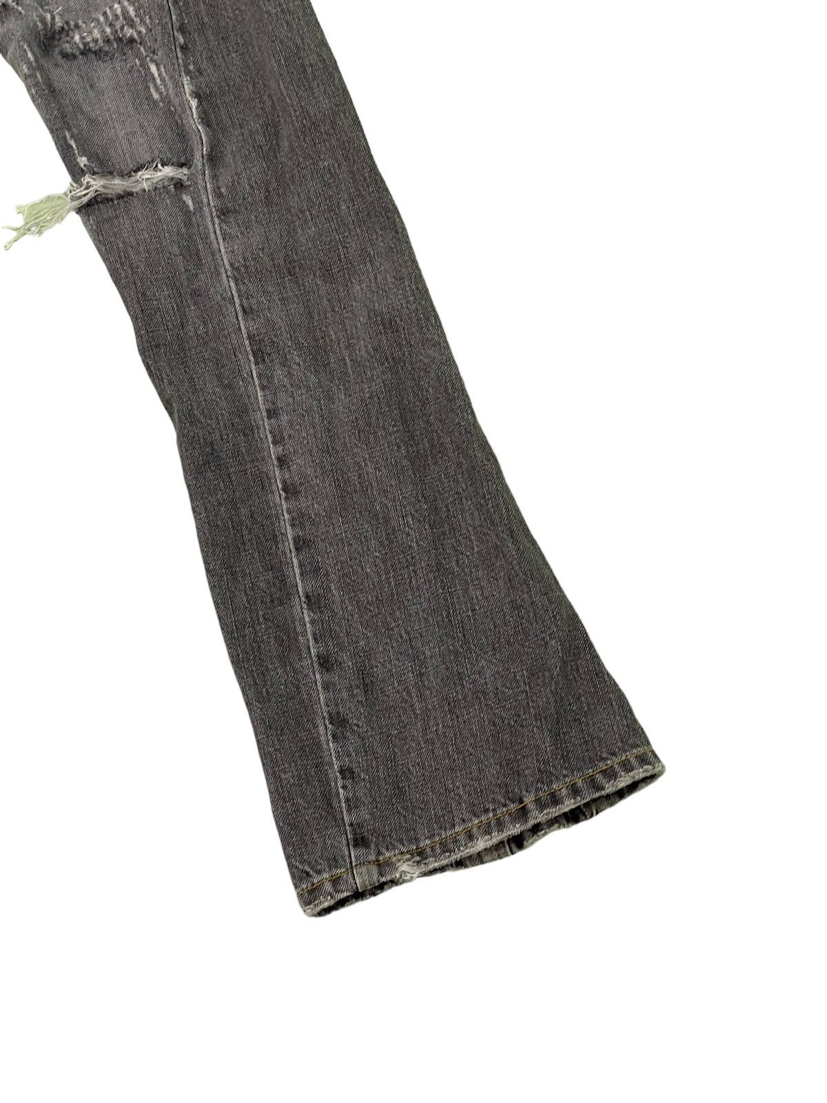 Japanese Brand Flare Jeans Klein Plus Homme Distress Slim Boot Cut 5🟦9 Size US 29 - 4 Thumbnail