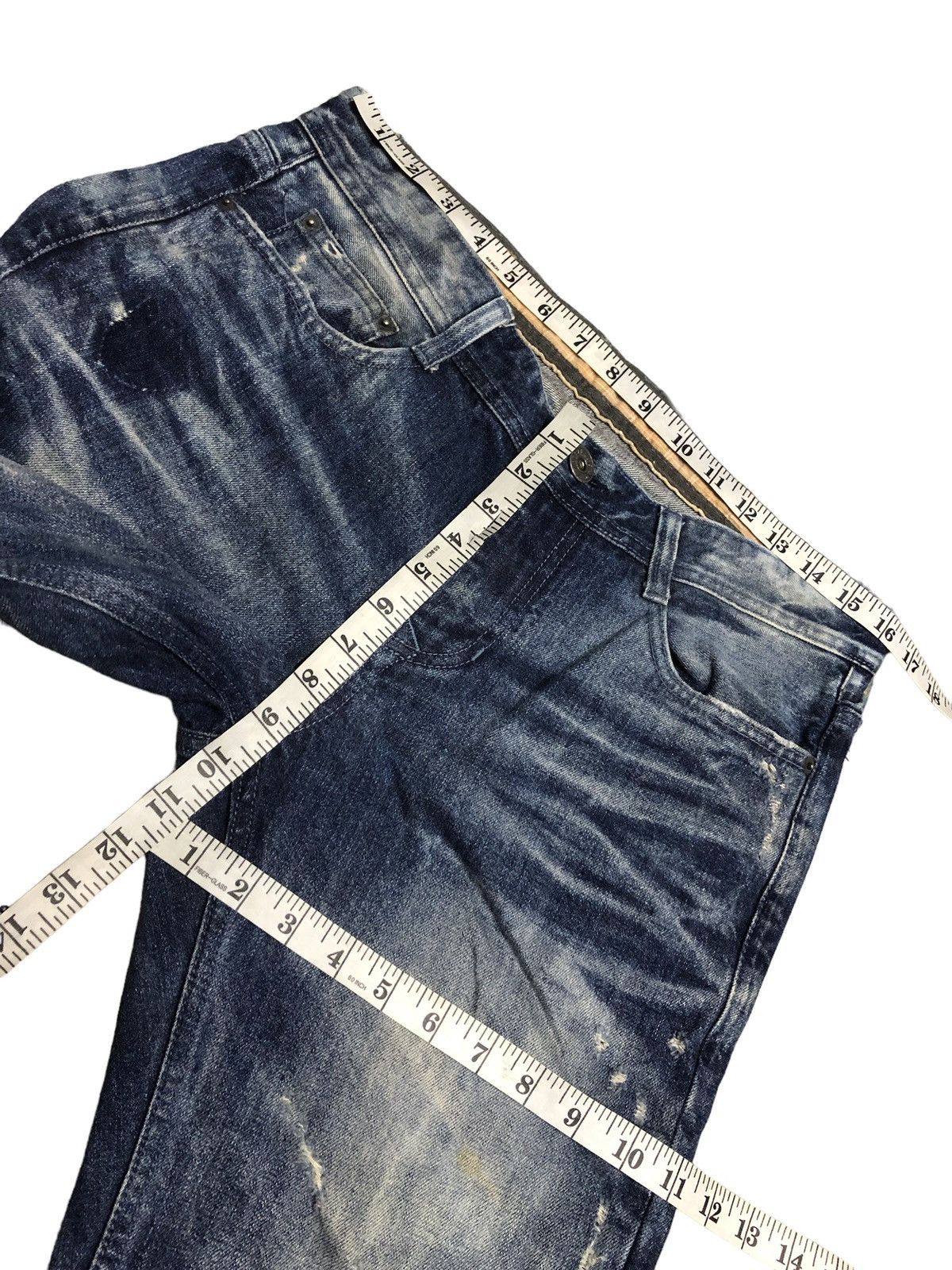 Bleach Goods × Japanese Brand WASHED BLUE DISTRESSED DENIM BY AVH COSTUME Size US 33 - 10 Thumbnail