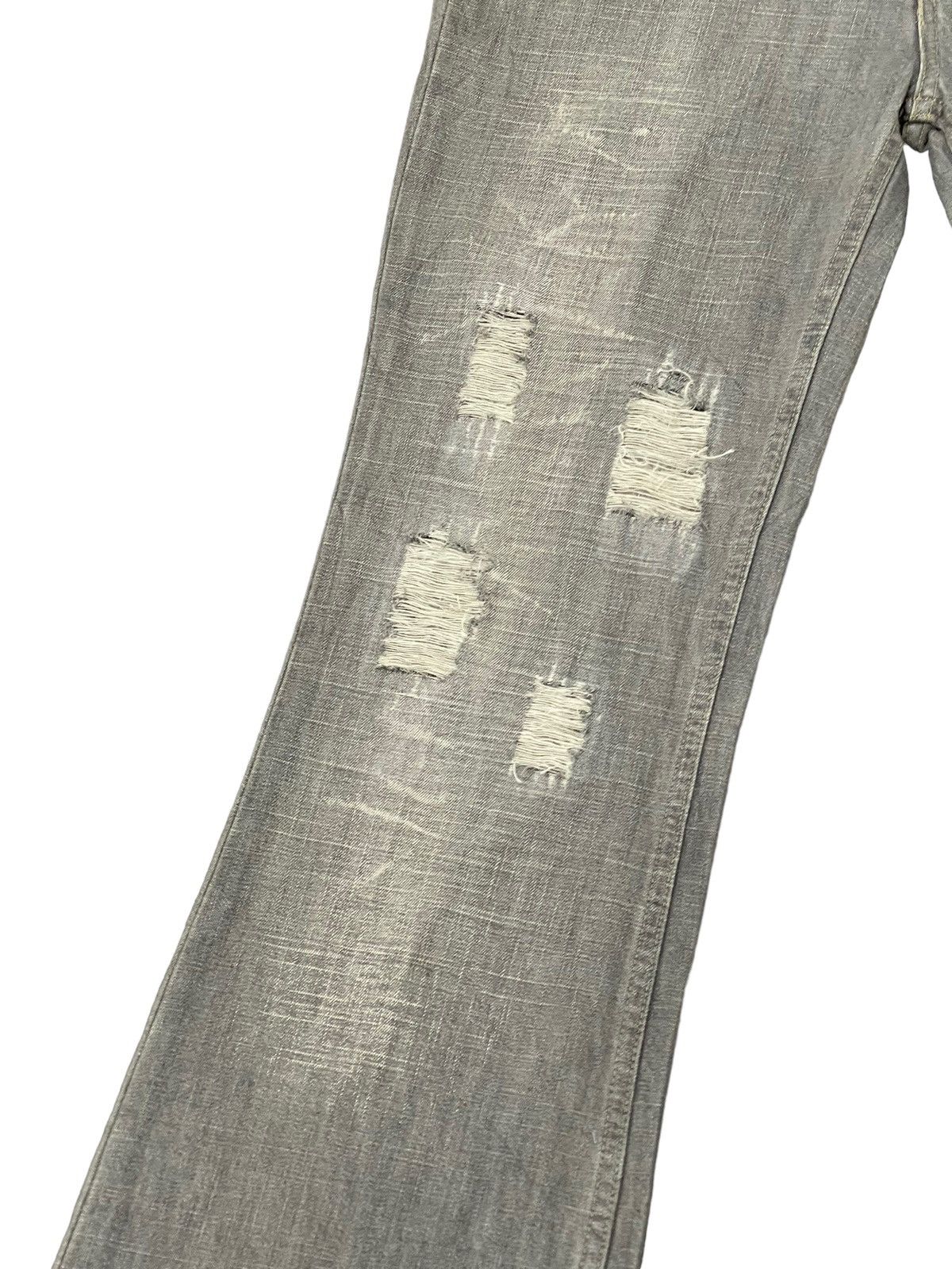 Japanese Brand Flare Jeans New Raer Italy Faded Distress Boot Cut 6🟦1 Size US 30 / EU 46 - 6 Thumbnail