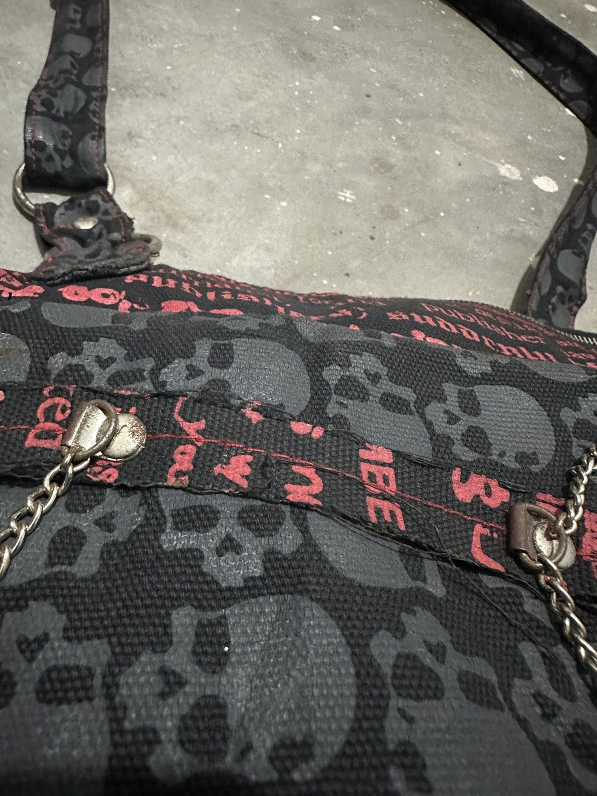 Japanese Brand Beautiful Punk Bondage Skull Body Line Blood Storm Bag Size ONE SIZE - 8 Thumbnail