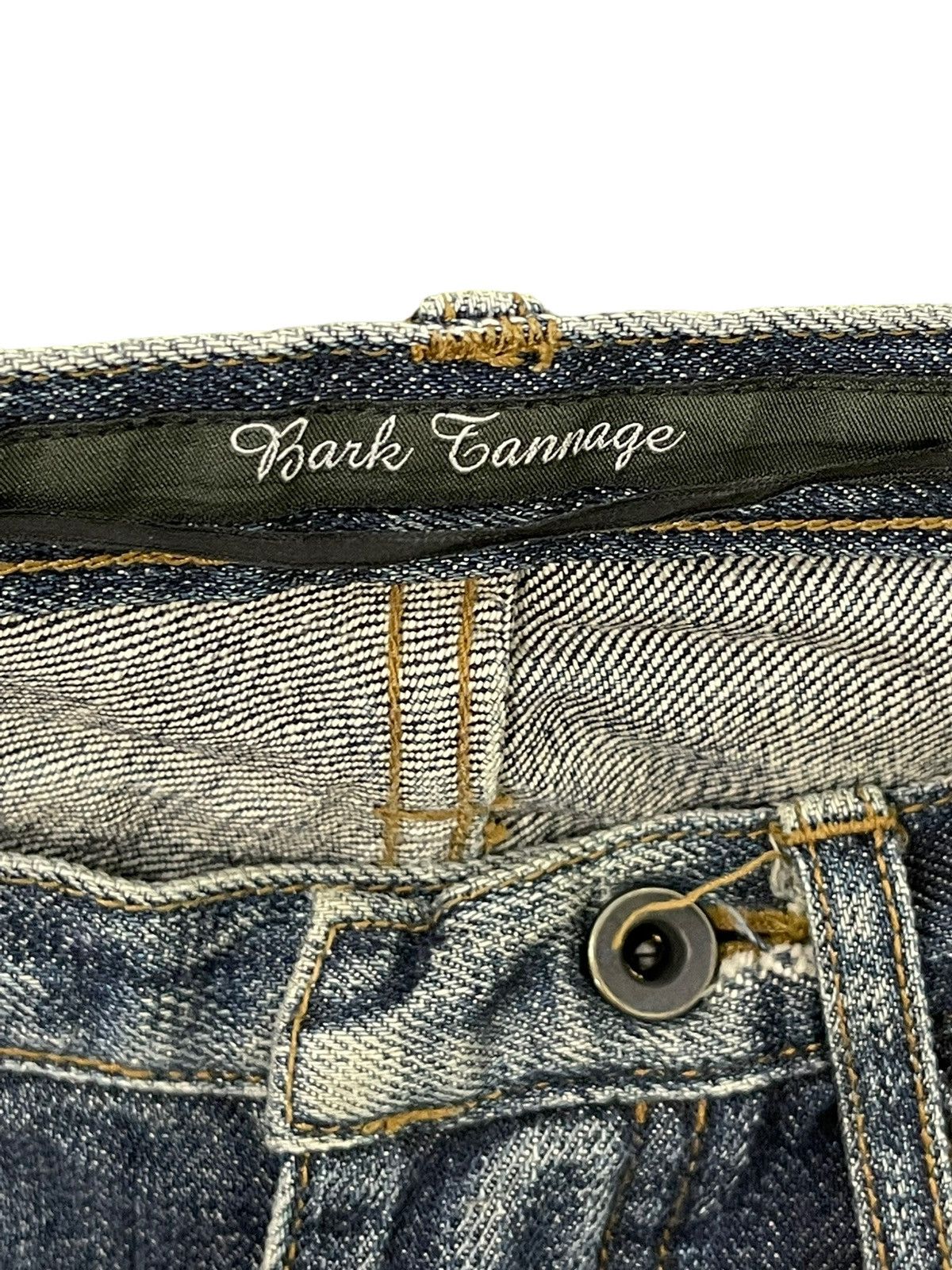 Japanese Brand Flare Jeans Bark Tannage Distress Low Rise Boot Cut 5🟦8 Size US 29 - 10 Thumbnail