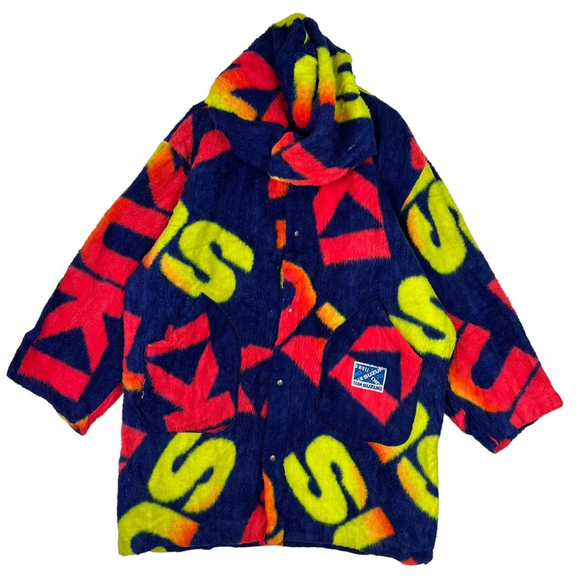 Sports Specialties 🔥 RARE VINTAGE TEAM SUZUKI PRINTED FLEECE OVERSIZED JACKET Size US M / EU 48-50 / 2 - 2 Thumbnail