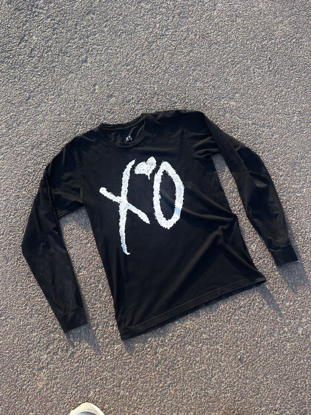 image of Band Tees x The Royal We The Weekend Xo Official Issue Big Logo Long Sleeve Tee in Black (Size Medi