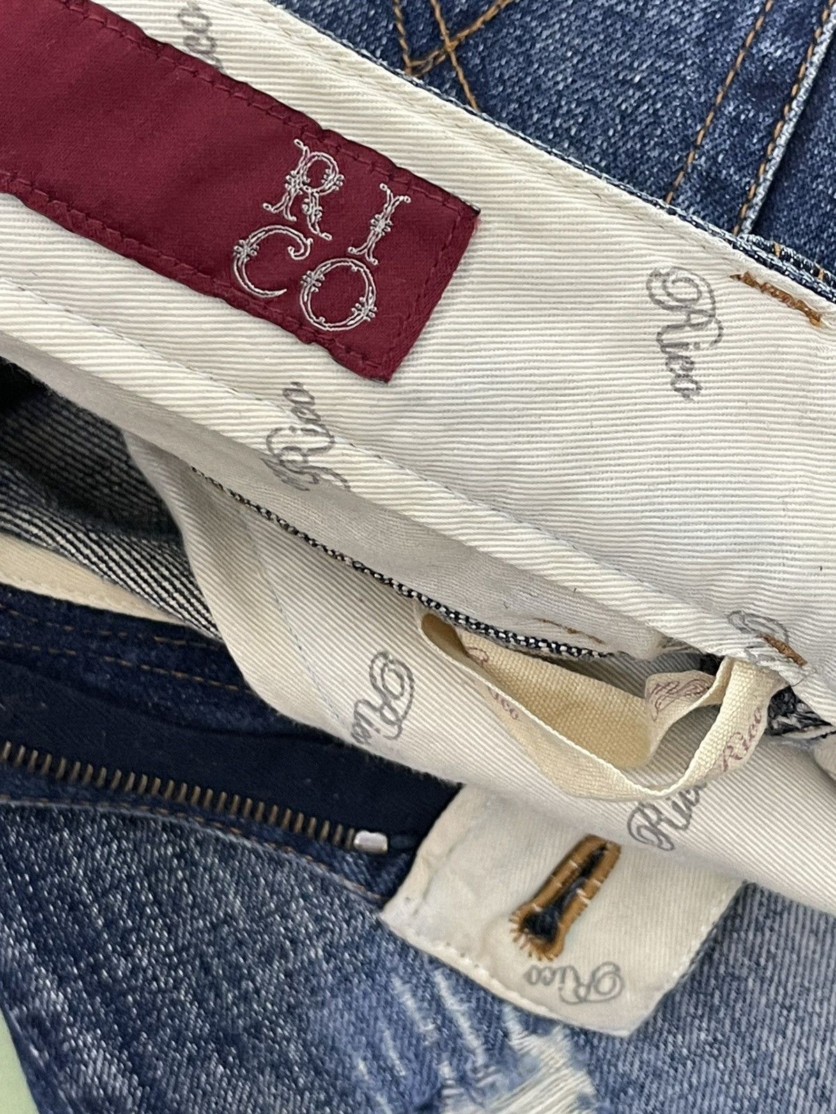 Japanese Brand Flare Jeans Rico Japan Distress Faded Low Rise Boot Cut 6🟦1 Size US 30 / EU 46 - 20 Thumbnail