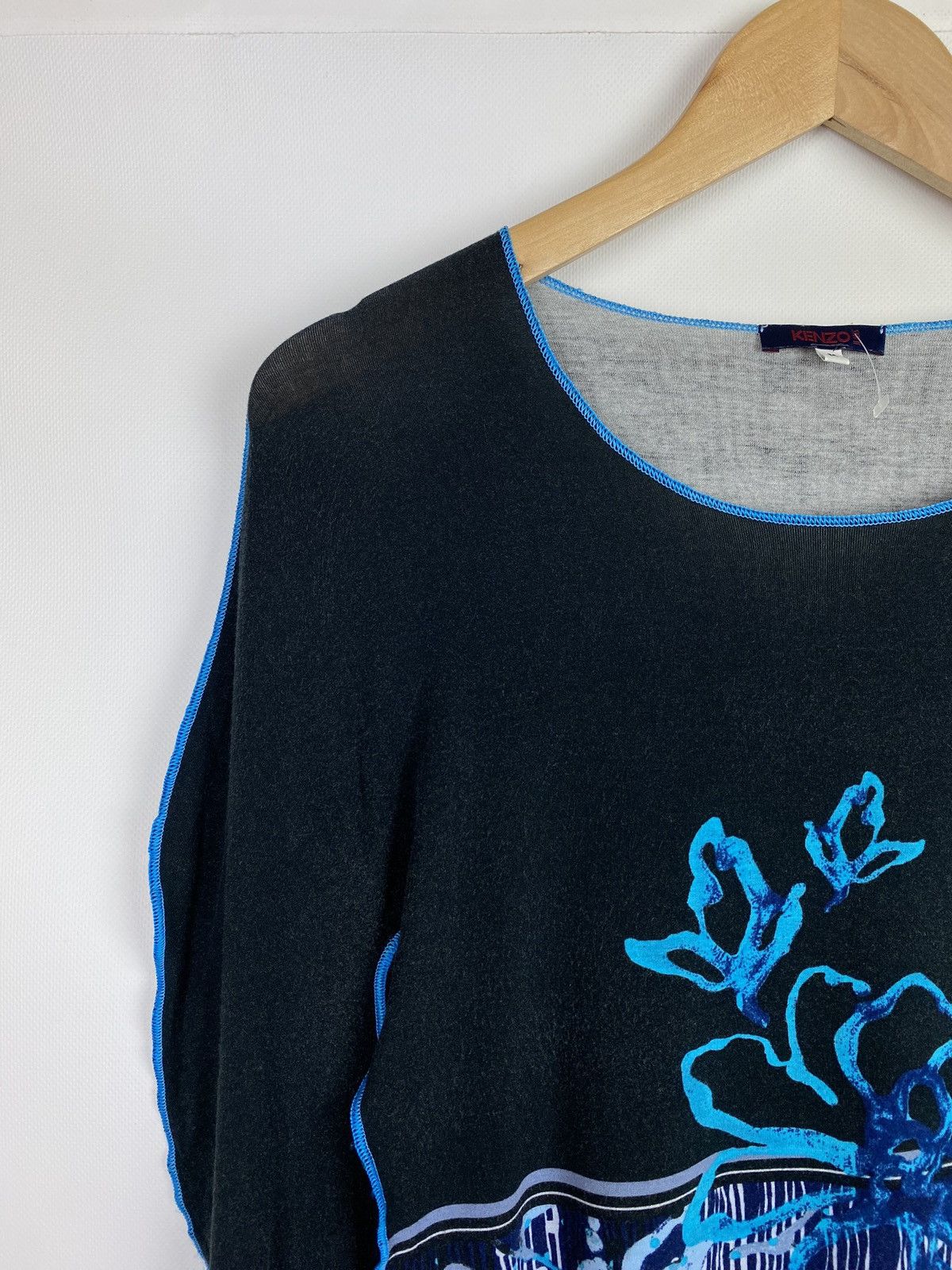 Kenzo VTG Y2K Kenzo Jeans ladie flower print long sleeve top tunic Size M / US 6-8 / IT 42-44 - 5 Thumbnail