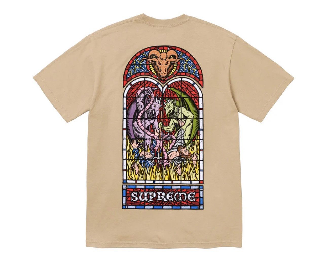 Image of Supreme Worship Tee in Tan, Men's (Size XL)