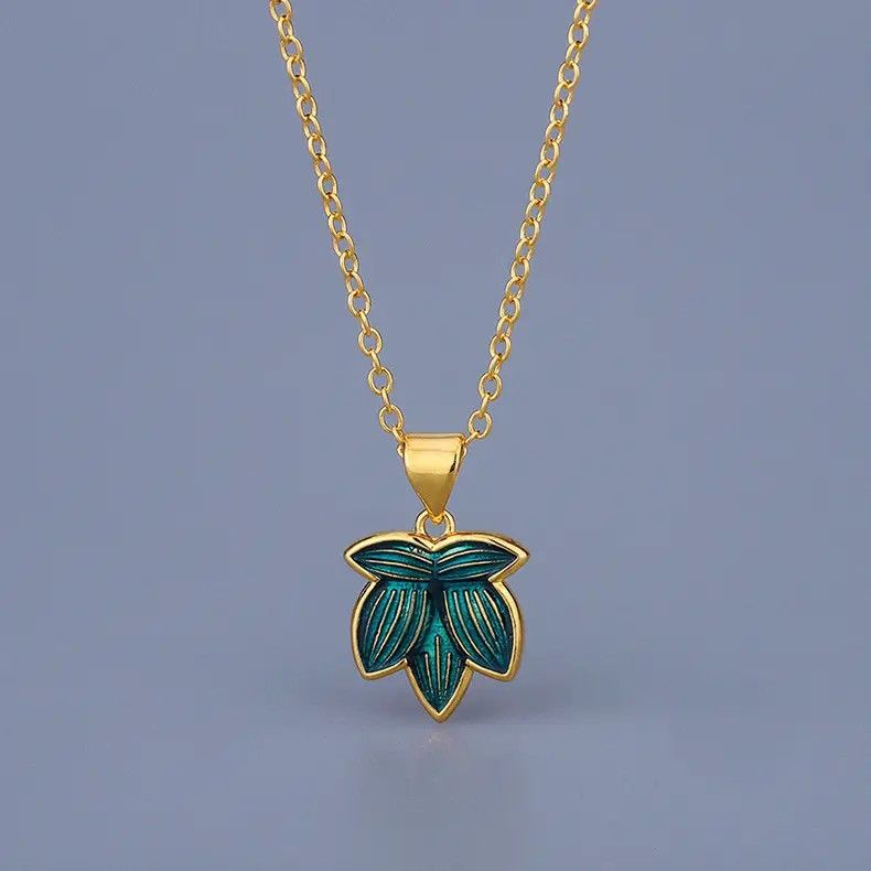 Jewelry Coconut Tree Pendant Handmade Enamel Necklace Size ONE SIZE - 1 Thumbnail