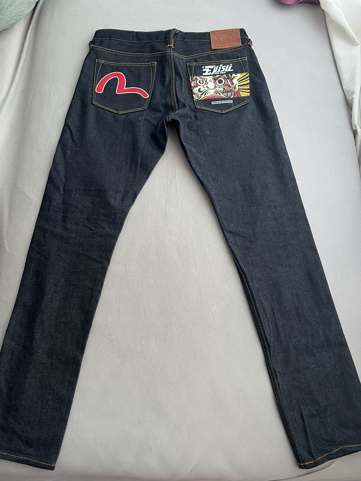 image of Evisu "neo New" Logo Denim in Blue, Men's (Size 32)