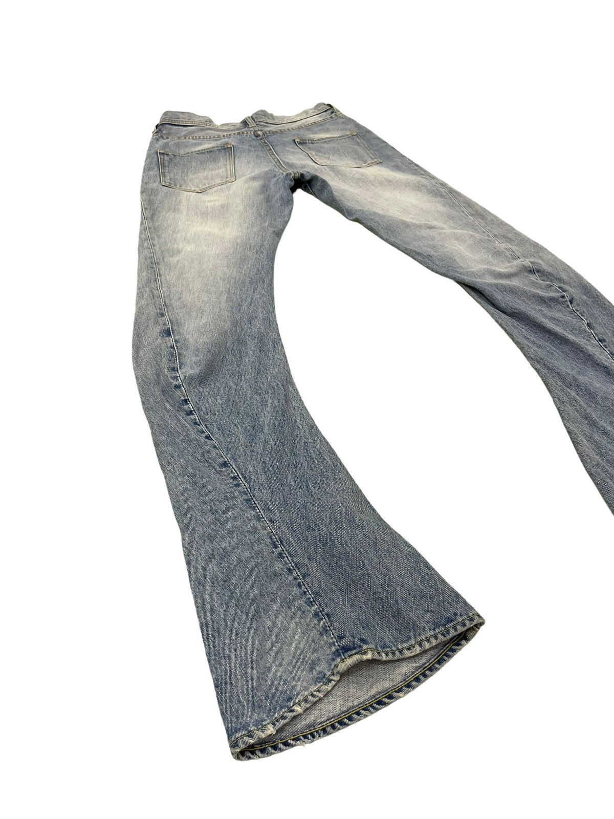 Japanese Brand Flare Jeans WJK Japan Distress Banana Curv Leg Boot Cut 6🟦0 Size US 30 / EU 46 - 12 Thumbnail