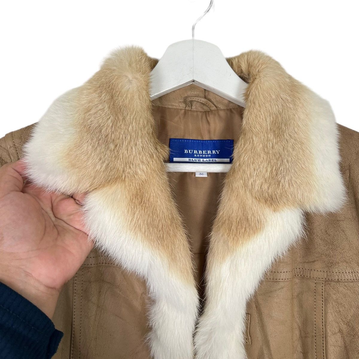 Burberry 🔥 BURBERRY LONDON BLUE LABEL REAL FUR TRIM Size M / US 6-8 / IT 42-44 - 6 Thumbnail