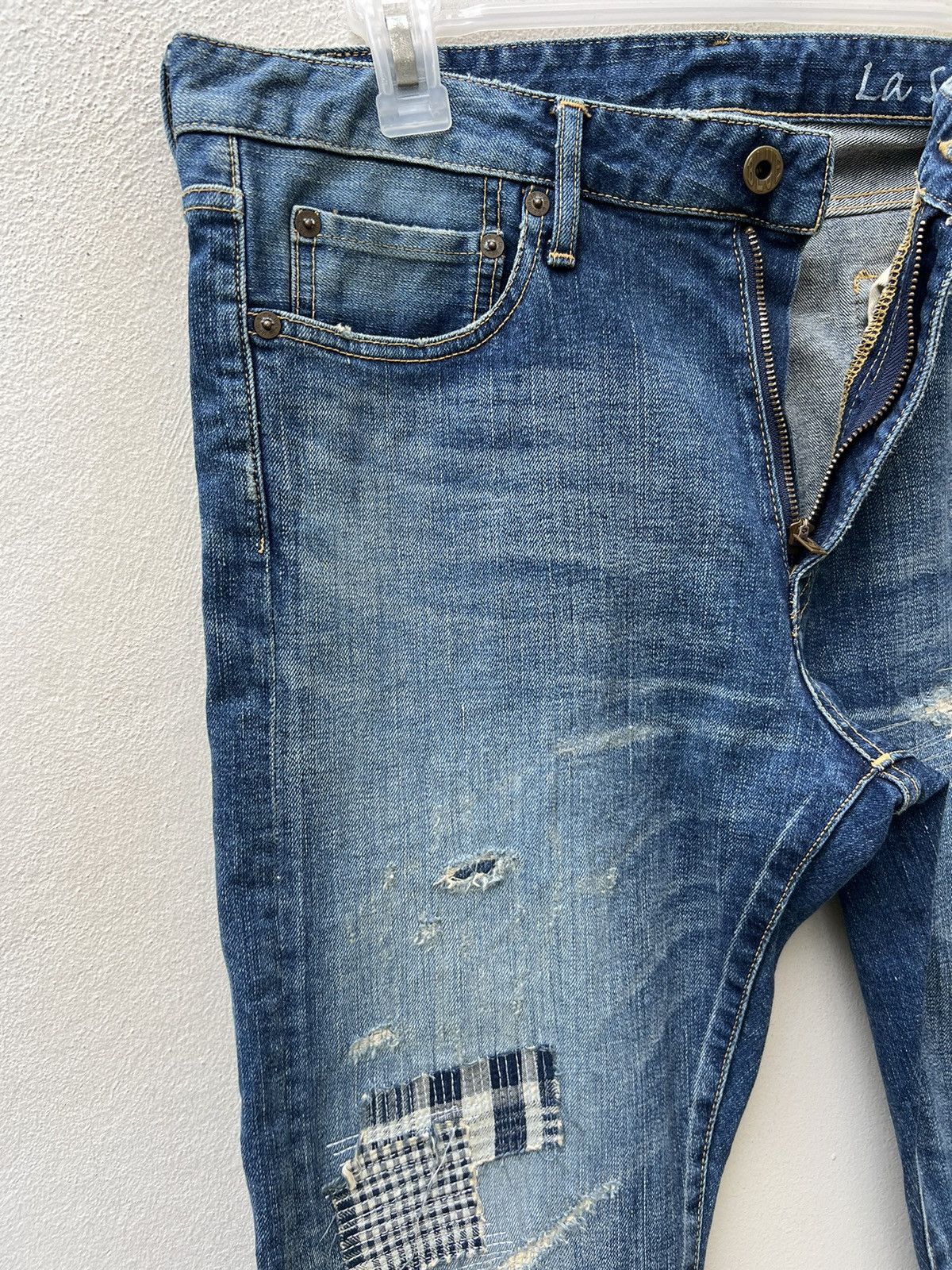Japan Blue Japan Blue La Selva Distress Denim Skinny Jeans Size US 32 / EU 48 - 8 Thumbnail