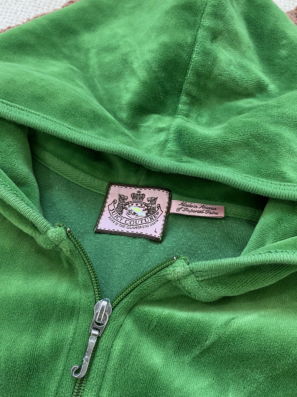 Juicy Couture VELOUR VINTAGE ZIP HOODIE JUICY COUTURE Size L / US 10 / IT 46 - 3 Thumbnail