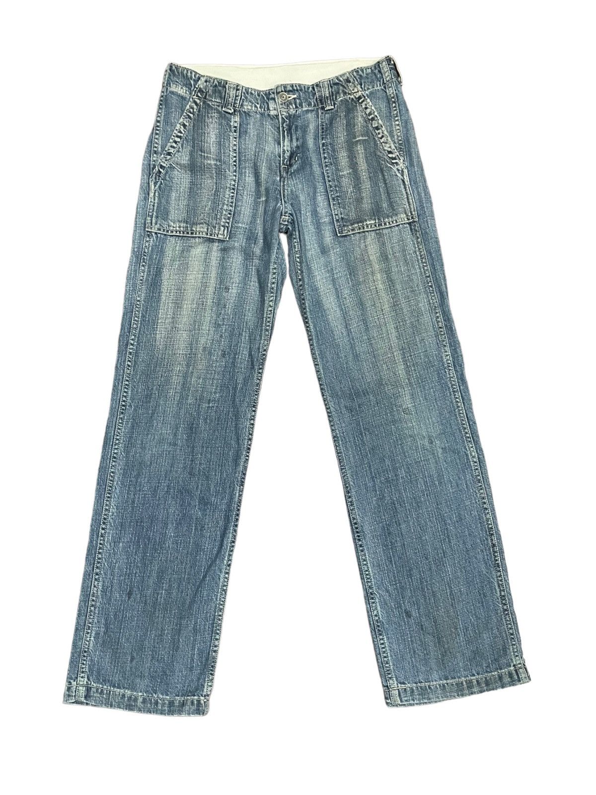 Japanese Brand × Johnbull John Bull 90s Distressed Fatigue Baker Army Style Jeans Size US 30 / EU 46 - 2 Thumbnail