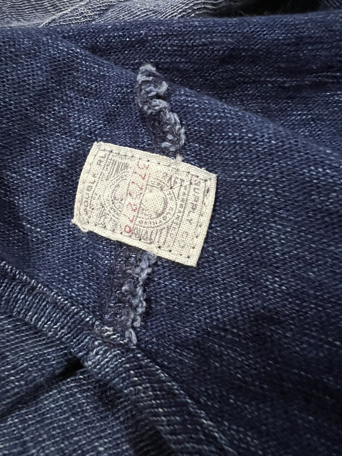 RRL Ralph Lauren RARE🔥RRL Indigo Dyed Two Pockets Twill Cotton Polo Shirt Size US S / EU 44-46 / 1 - 7 Thumbnail