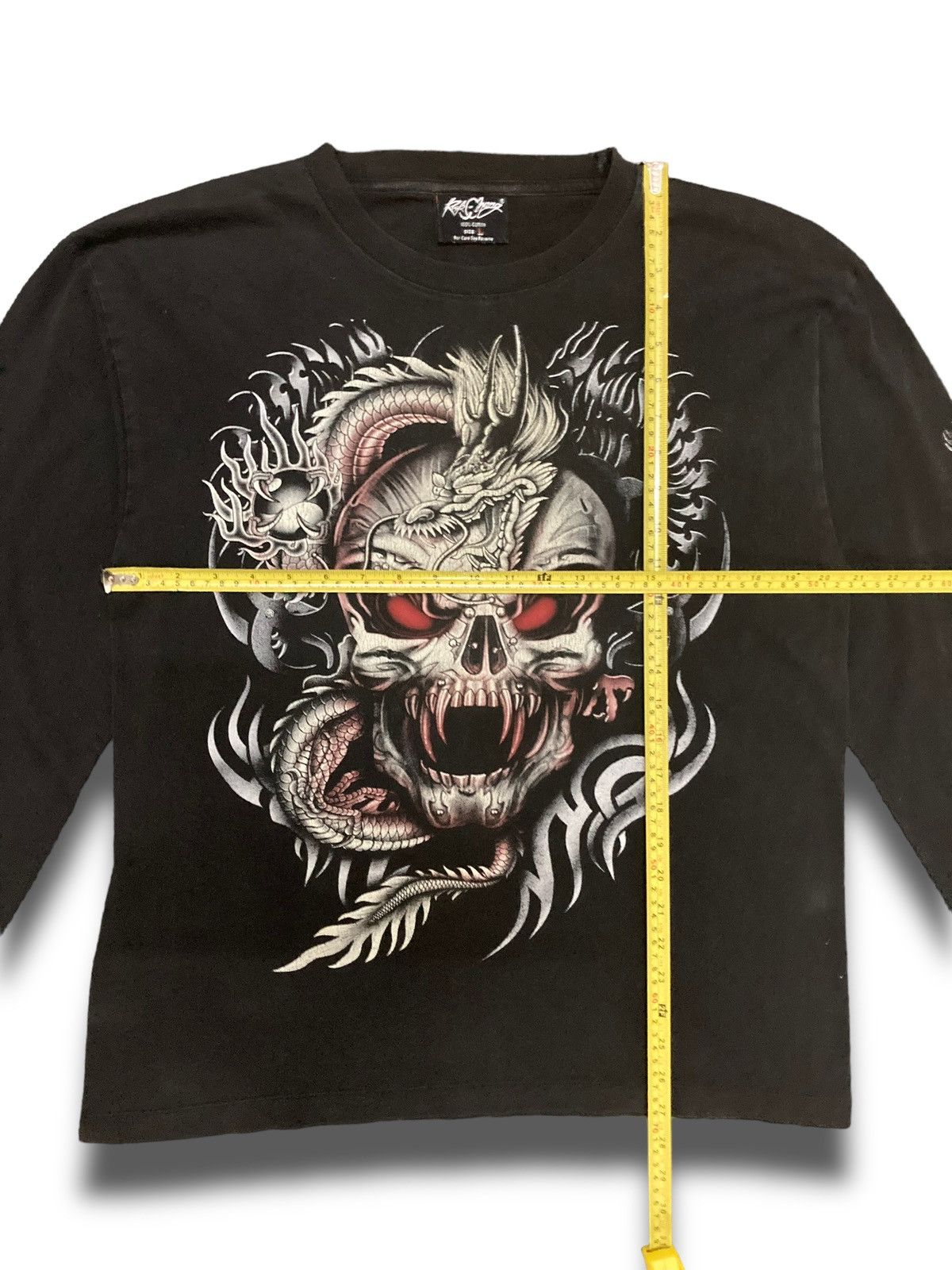 Seditionaries × Vintage Vintage Skull Head & Dragon Long Sleeve Tshirt Size US L / EU 52-54 / 3 - 14 Thumbnail
