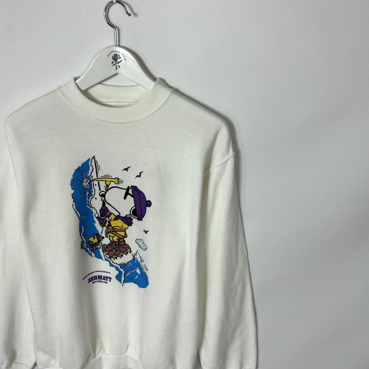 Peanuts Vintage 1960s Peanuts Zermatt Switzerland Skies sweatshirt Size US M / EU 48-50 / 2 - 2 Thumbnail