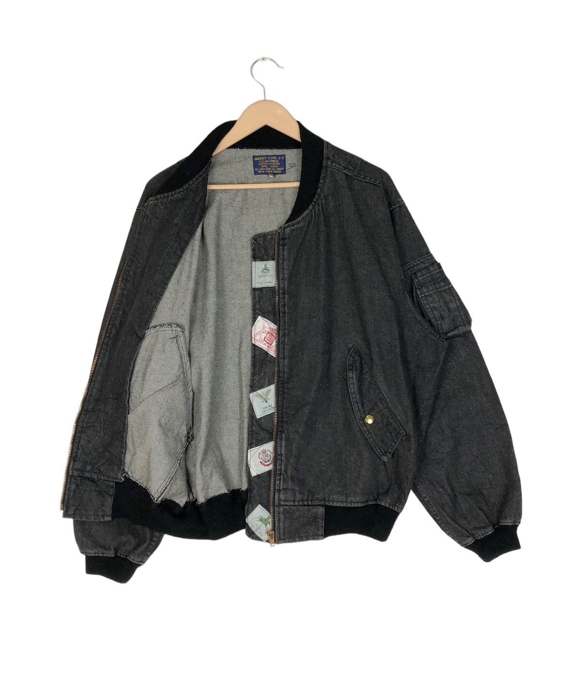 Japanese Brand Type J-7 US Air Force MA-1 Denim Jacket Size US M / EU 48-50 / 2 - 3 Thumbnail