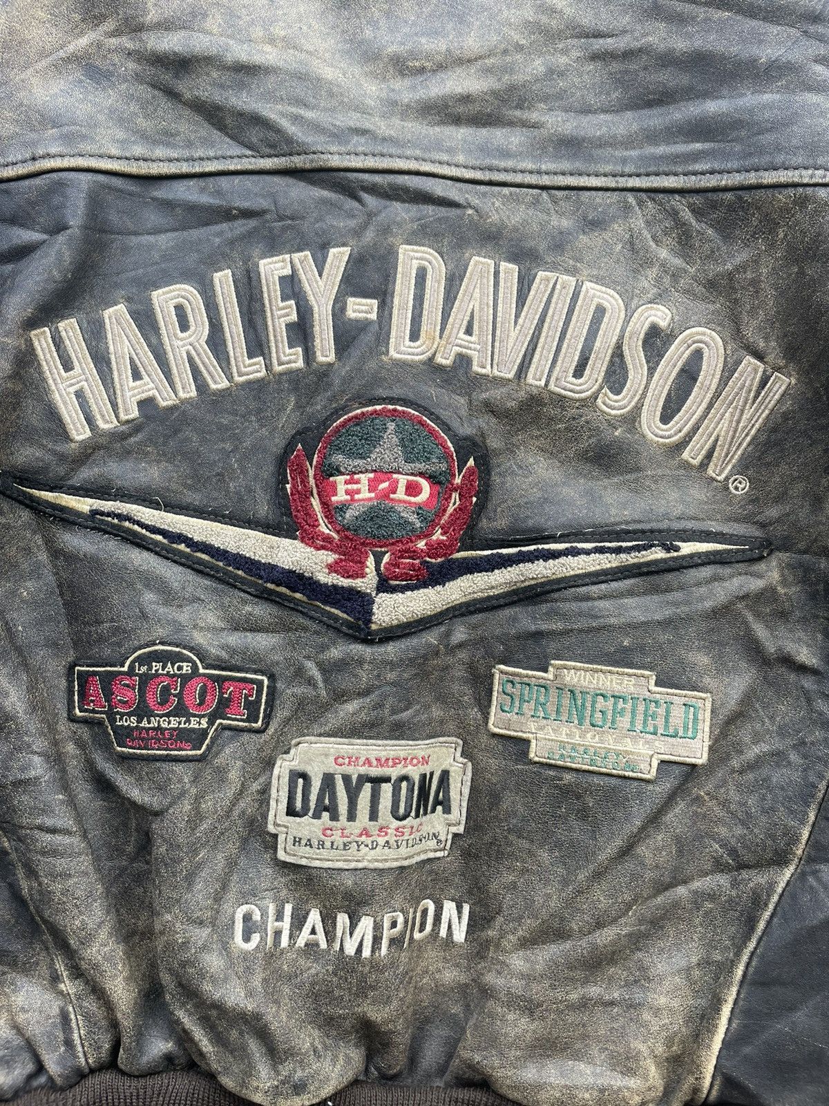 Harley Davidson Vintage 90’s Harley Davidson Leather Jacket Size US M / EU 48-50 / 2 - 11 Thumbnail