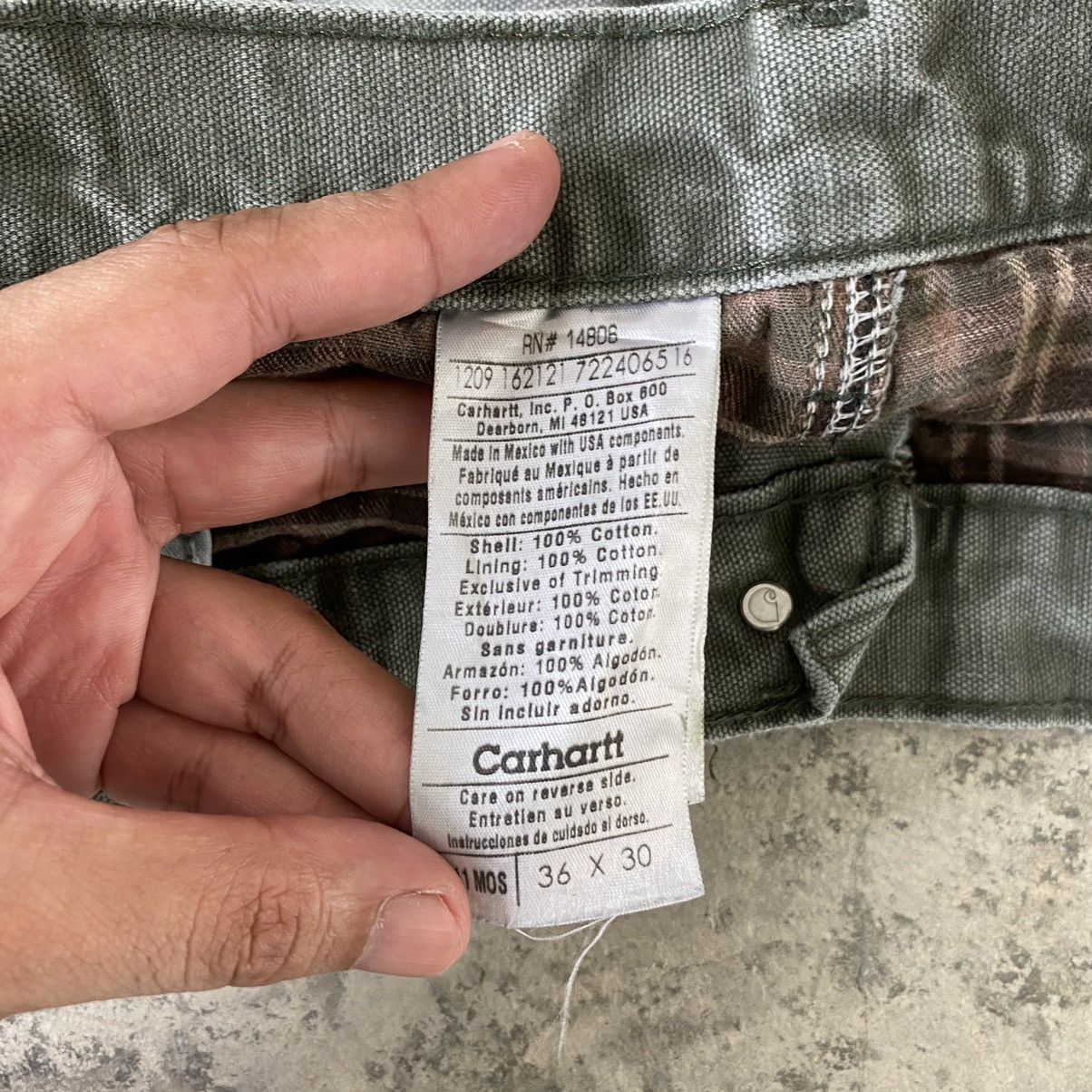 Carhartt × Vintage Vintage Carhartt Blanket Lined Carpenter Pants Size US 34 / EU 50 - 21 Thumbnail
