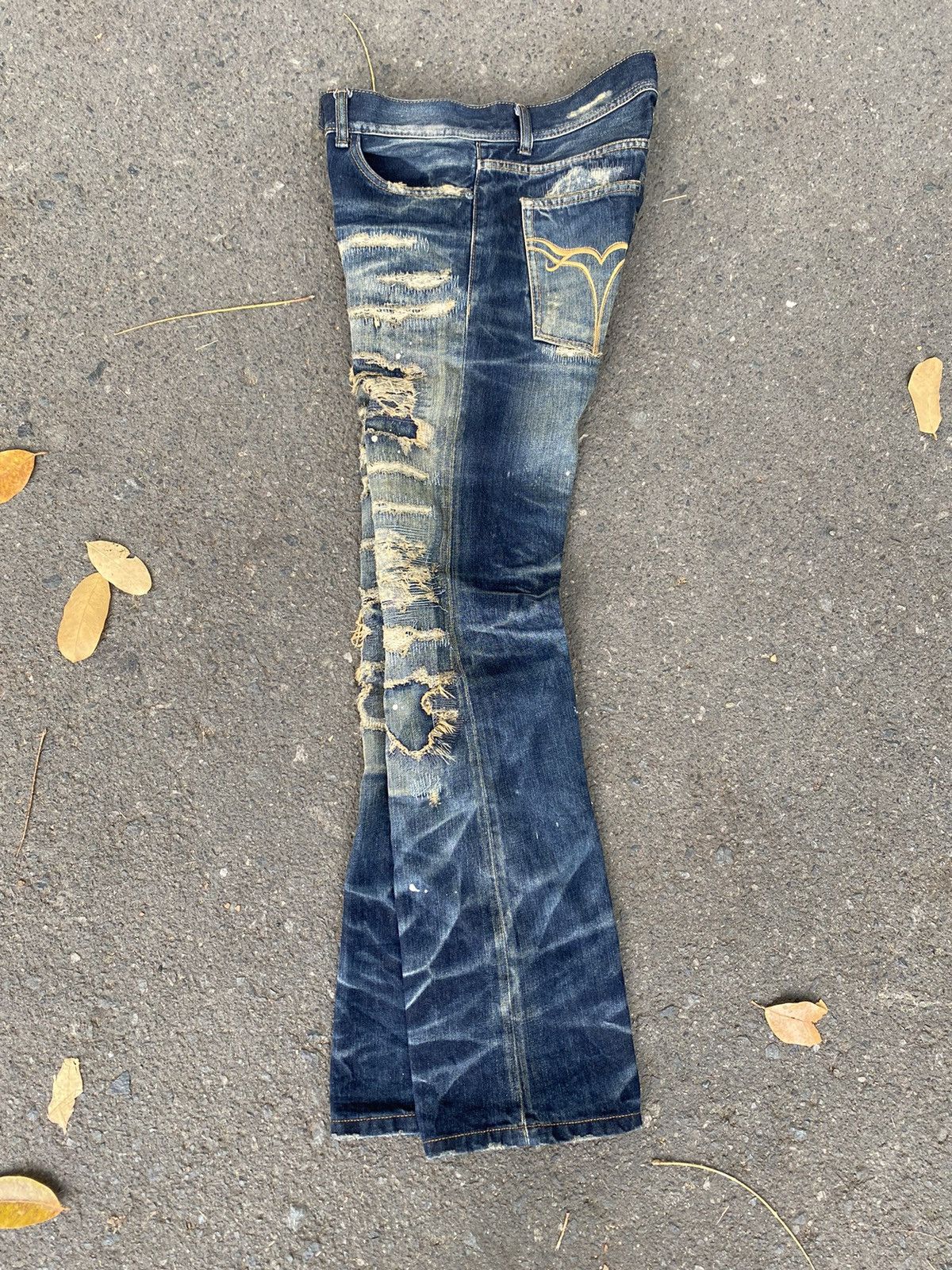 JACKROSE Insane Distressed Painter Bootcut Jeans Size US 33 - 10 Thumbnail