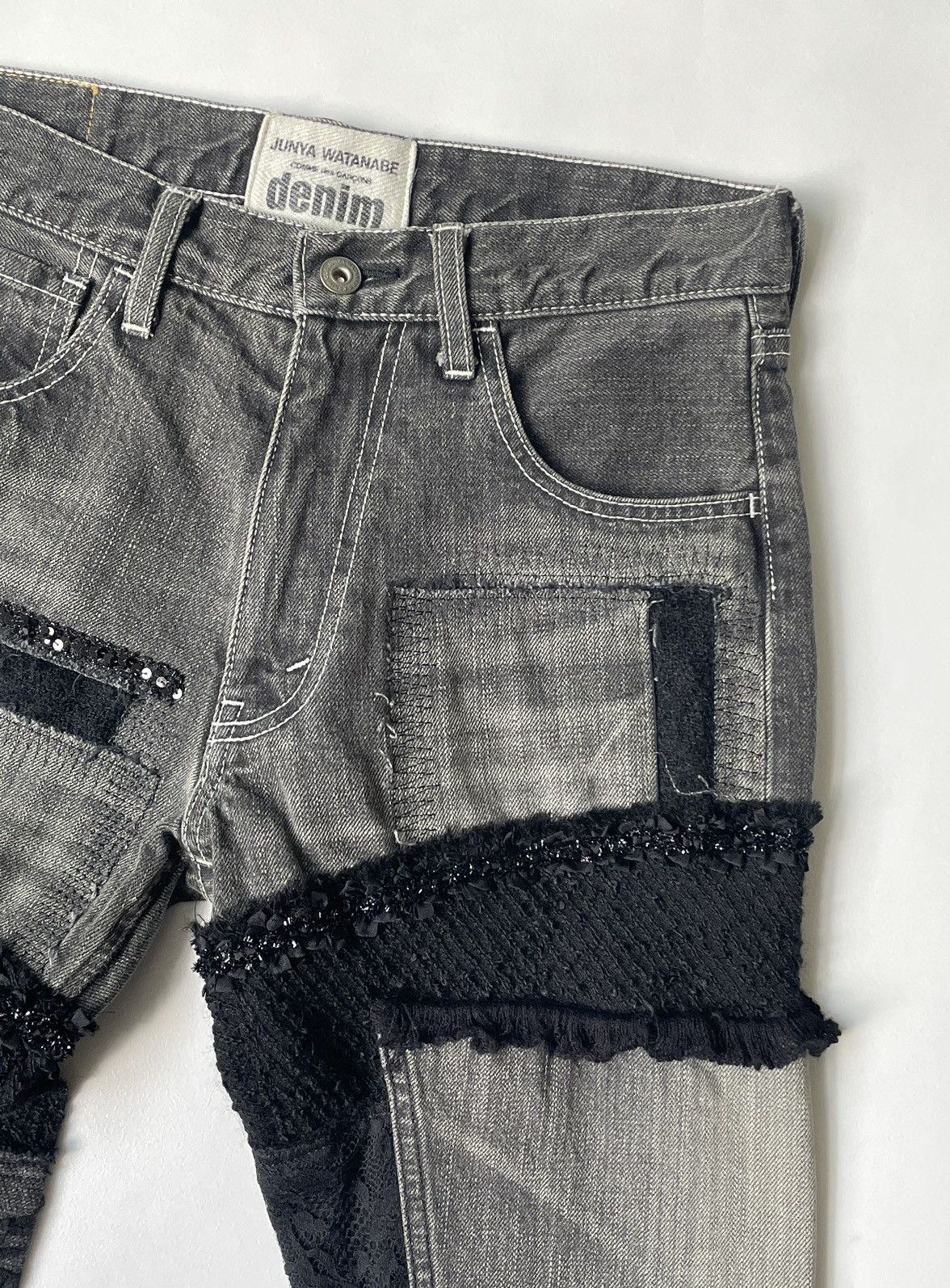 Comme des Garcons A/W 14 Distressed Patchwork Jeans Size 28" / US 6 / IT 42 - 5 Thumbnail