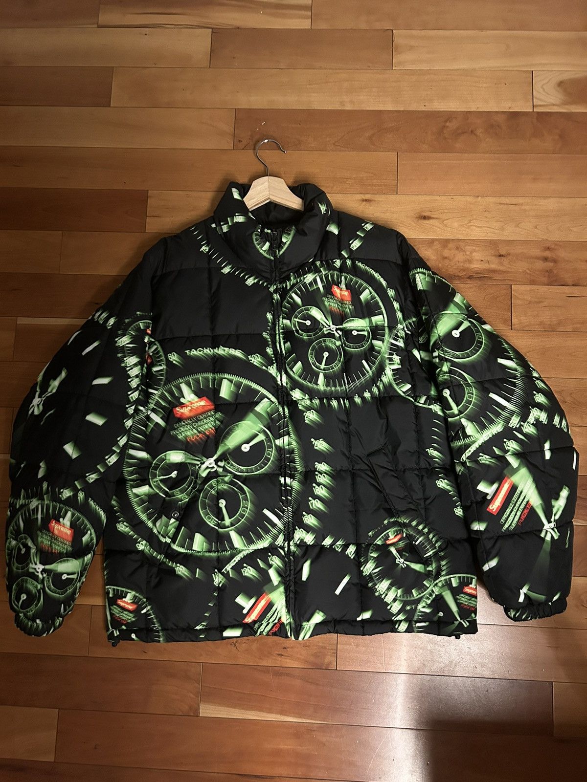 Supreme Watches Reversible Print Black Box Logo Puffer Puffy