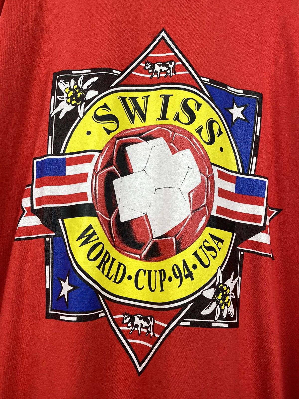 Vintage Vintage Switzerland 1994 Shirt Soccer USA England Italy Size US XL / EU 56 / 4 - 2 Thumbnail