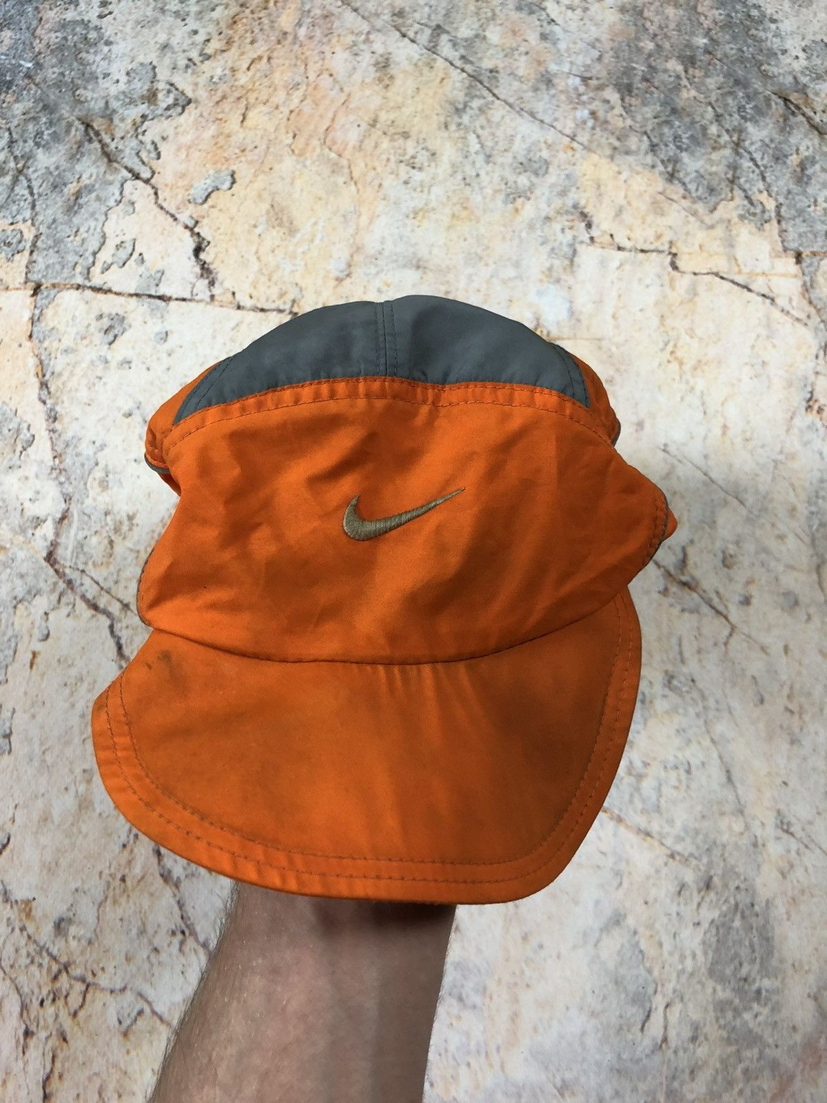Nike Nike nylon rare vintage outdoor cap big logo climalife Size ONE SIZE - 3 Thumbnail