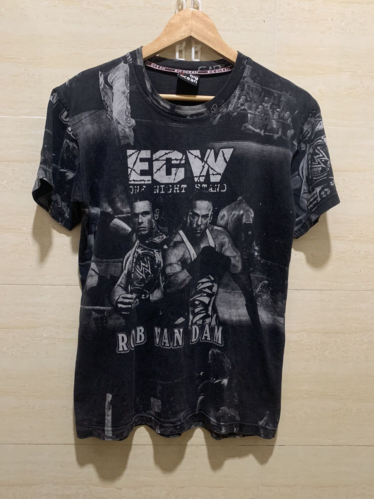 image of Wcwnwo x Wwe Ecw One Night Stand All Overprint in Black, Men's (Size Small)