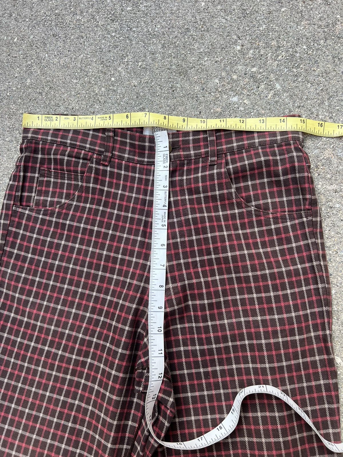 Vintage Vintage SENSITIVE CLOTHES SUPPLIER Japan Check Flare Pant Size US 30 / EU 46 - 3 Thumbnail