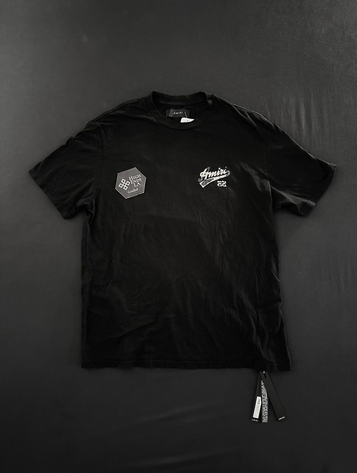 Amiri Amiri Black 22 Tee Flocked tee Size US M / EU 48-50 / 2 - 1 Thumbnail