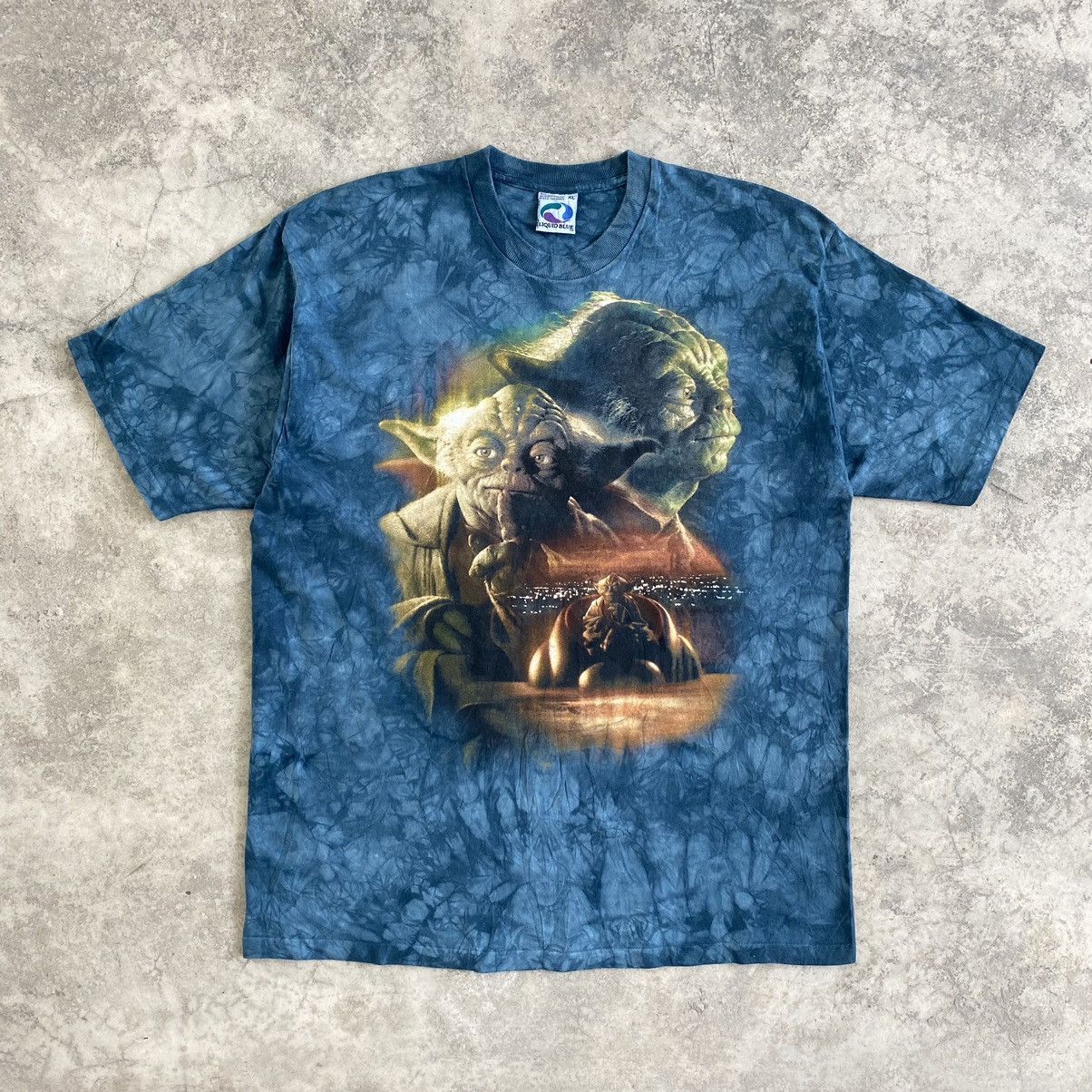 Liquid Blue Vintage 90’s Yoda Star Wars Liquid Blue Promo Movie T-Shirt Size US XL / EU 56 / 4 - 1 Thumbnail