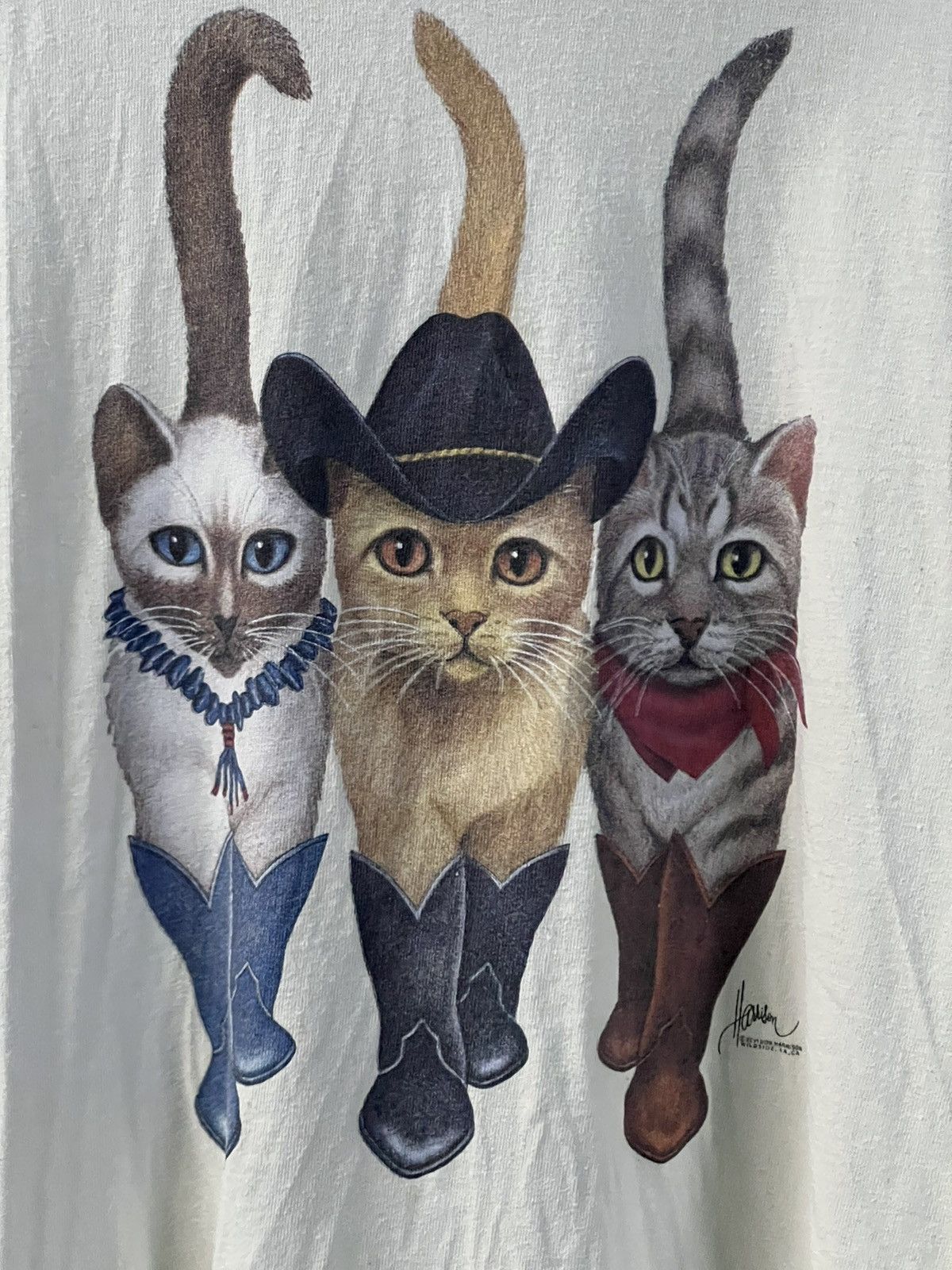 Hanes × Vintage Vintage Gangster Cats Very Rare Size US L / EU 52-54 / 3 - 1 Thumbnail