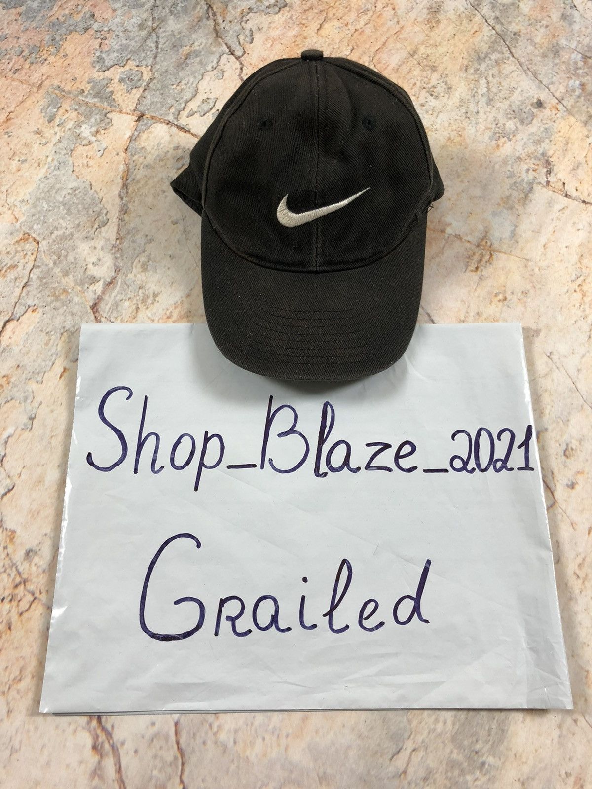 Nike × Vintage Nike vintage blue logo cap Size ONE SIZE - 2 Thumbnail