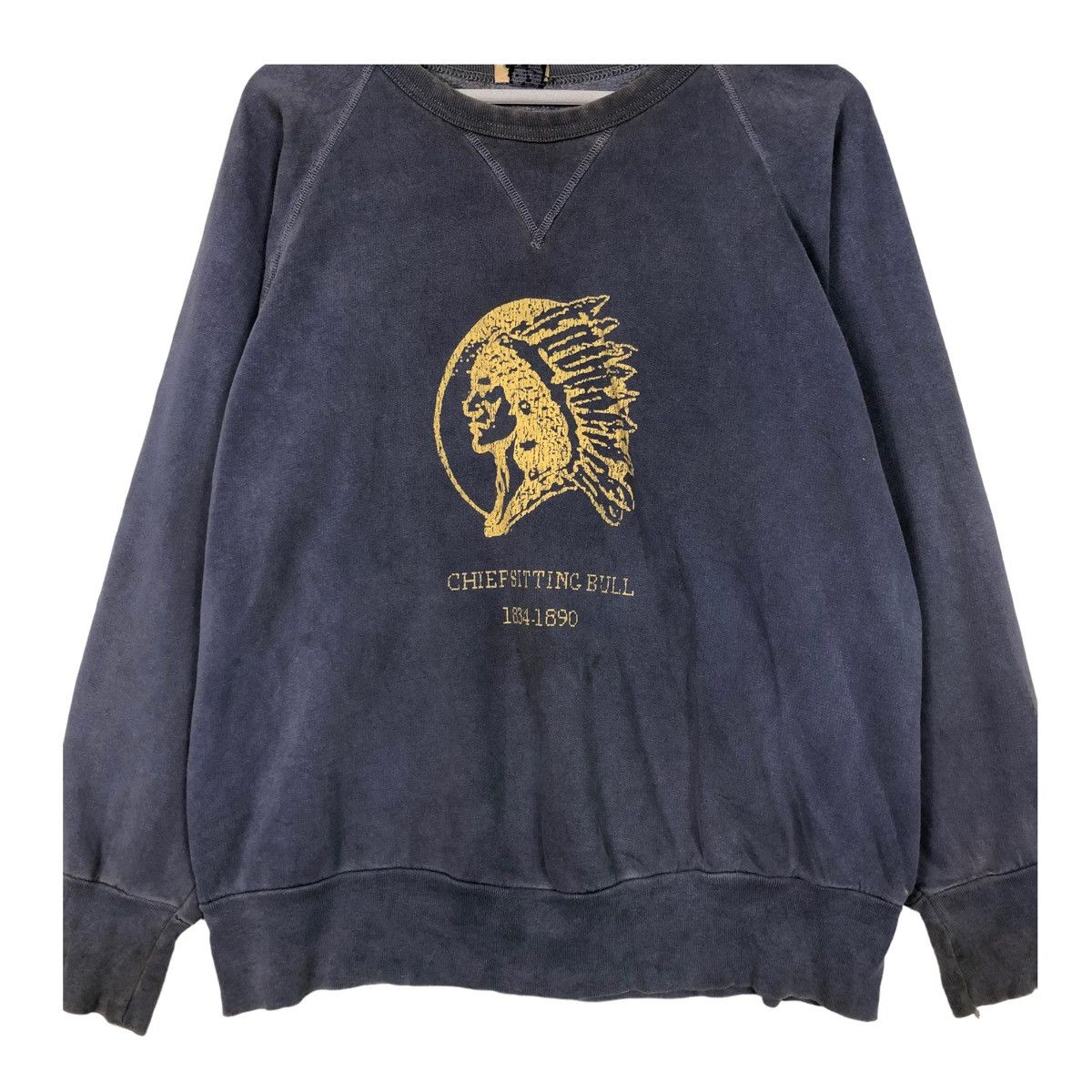 Vintage 💥90s CHIEF SITTING BULLS CREWNECK SWEATSHIRT Size US L / EU 52-54 / 3 - 5 Thumbnail