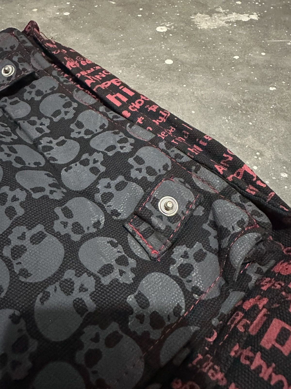 Japanese Brand Beautiful Punk Bondage Skull Body Line Blood Storm Bag Size ONE SIZE - 11 Thumbnail