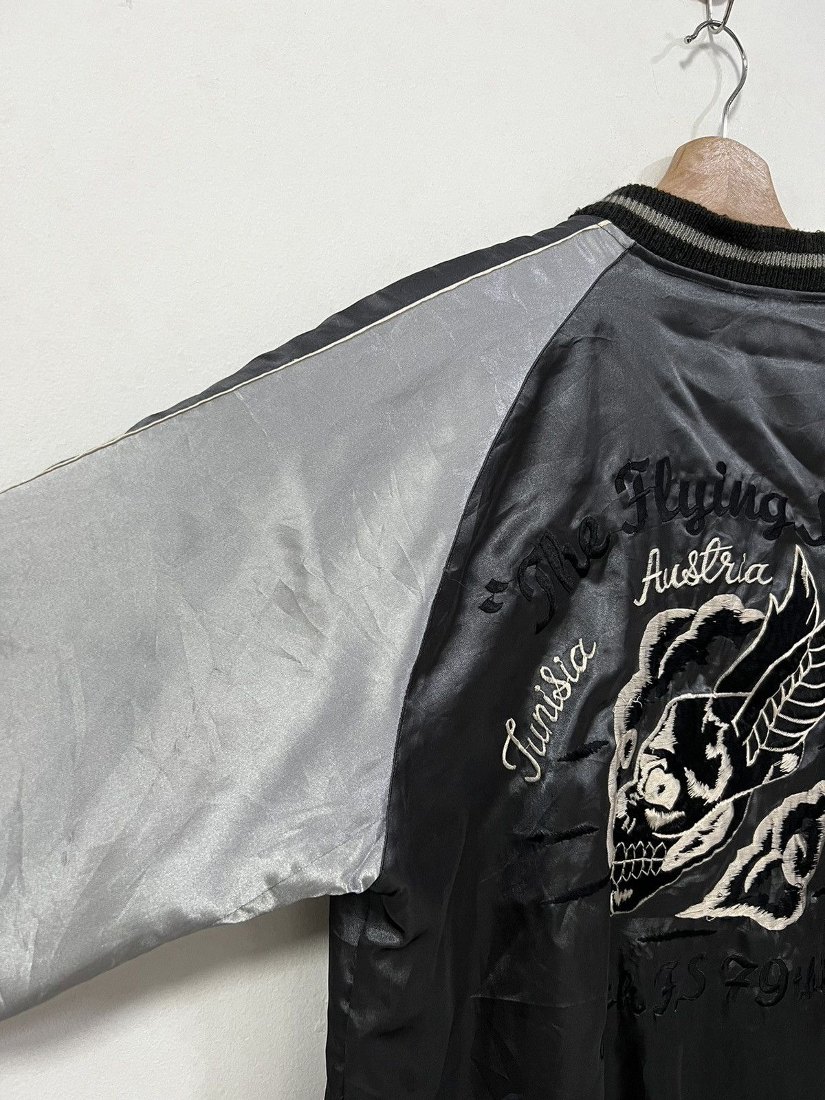 Japanese Brand × Vintage Vintage The Flying Skull Embroidery Sukajan Souvenir Jacket Size US M / EU 48-50 / 2 - 5 Thumbnail
