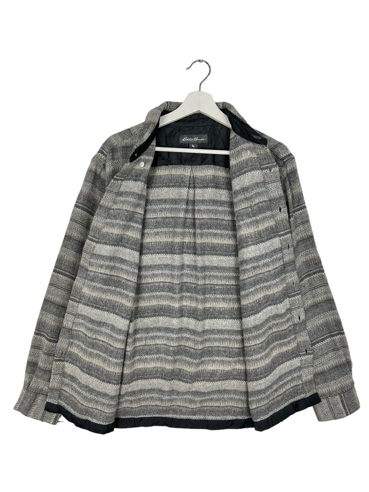 Eddie Bauer × Vintage 🔥 VINTAGE EDDIE BAUER WOOL STRIPE SHIRT CPO JACKET Size US M / EU 48-50 / 2 - 7 Thumbnail