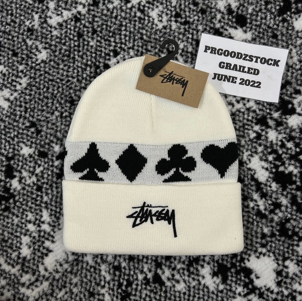 Pre-owned Stussy X Vintage Stussy Beanie Hat In Natural | ModeSens