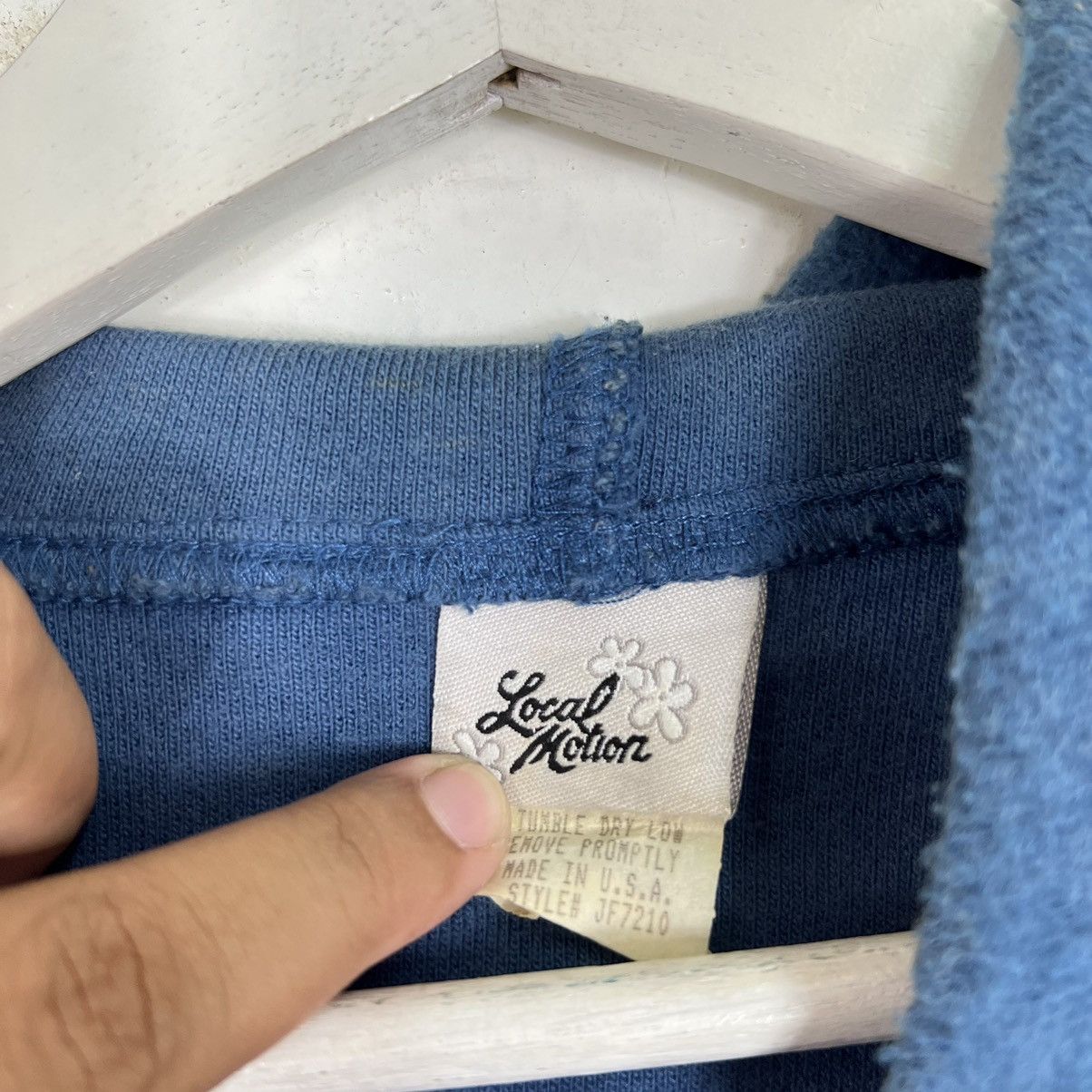 Other 🔥 90s VINTAGE LOCAL MOTION HOODIE FLEECE MADE IN USA Size US L / EU 52-54 / 3 - 8 Thumbnail