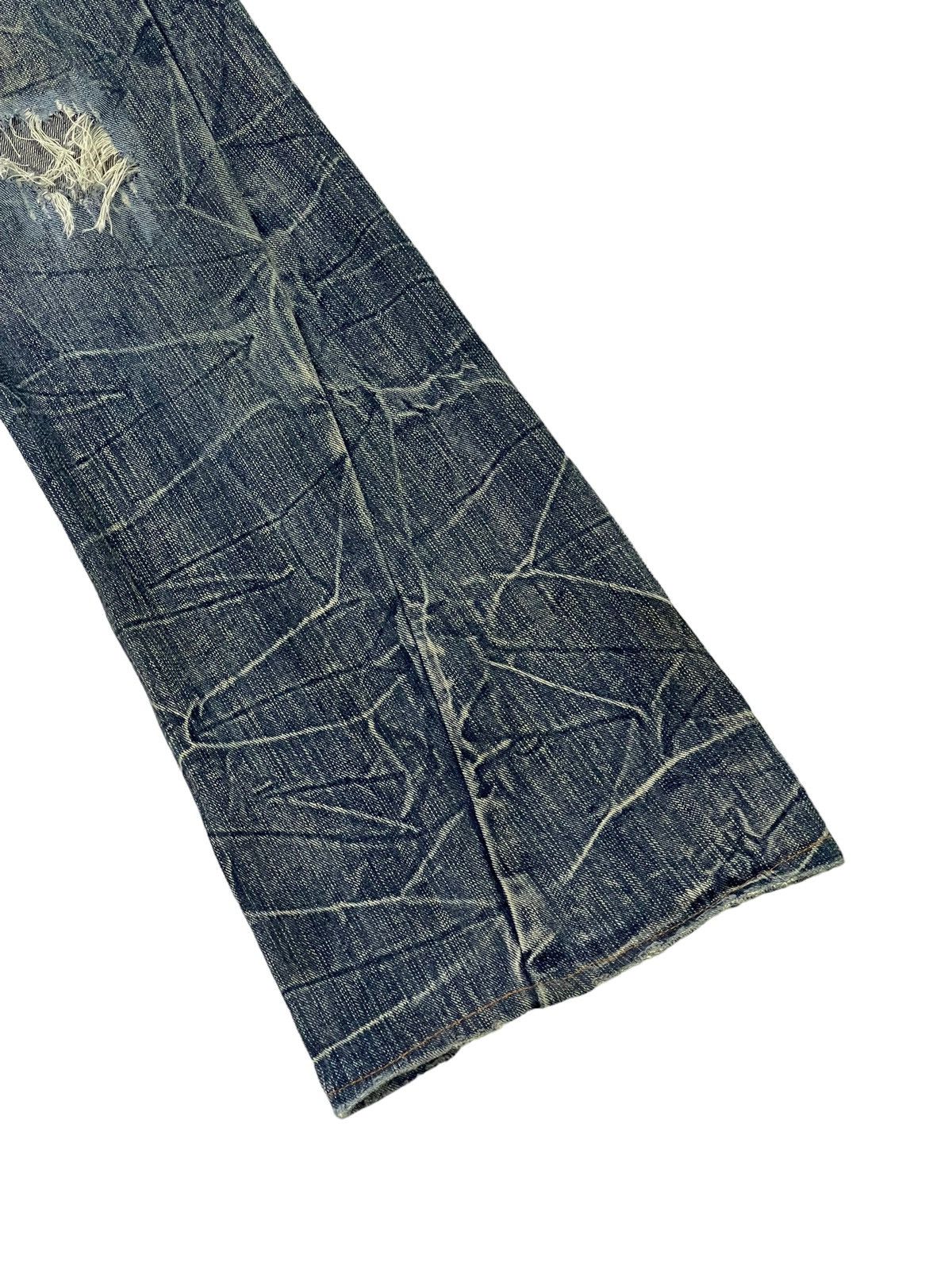 Japanese Brand Flare Jeans Nylaus Distress Acid Wash Boot Cut 5🟦7T Size US 33 - 4 Thumbnail