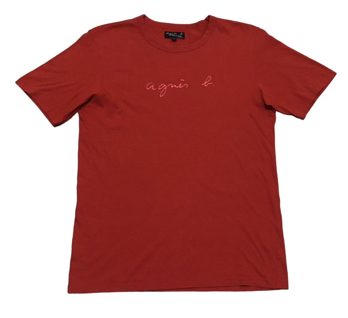 Designer Rare Design Vintage Brand Agnes B. Big Logo T-shirt 1990s Size US S / EU 44-46 / 1 - 1 Thumbnail