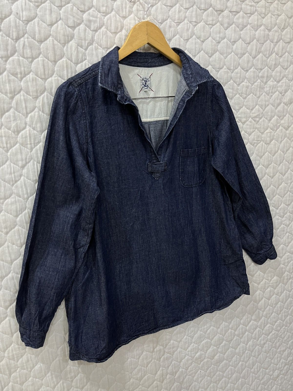 Japanese Brand (Uuuu)⚡️⚡️⚡️ UME BRISE PULLOVER DENIM SHIRTS Size M / US 6-8 / IT 42-44 - 3 Thumbnail