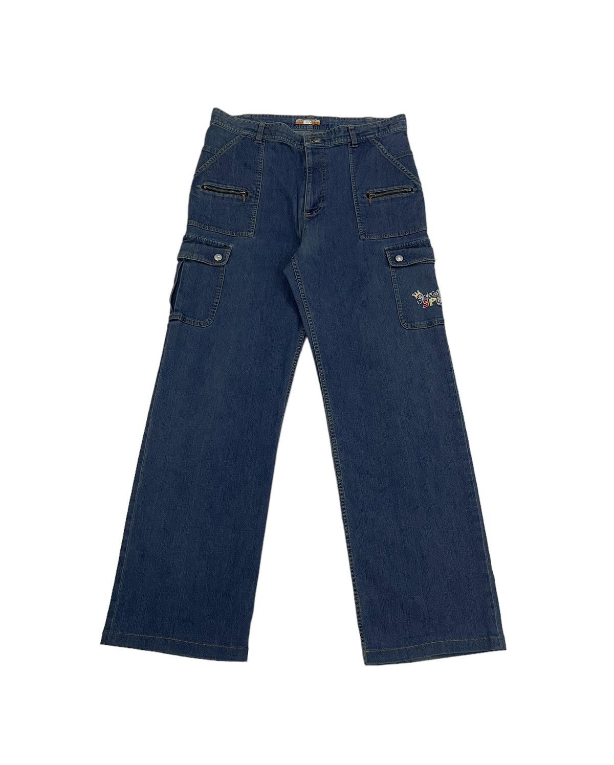 Jean Charles De Castelbajac Vintage Castelbajac Sport Cargo Jeans Embroidery Logo Size US 33 - 2 Thumbnail