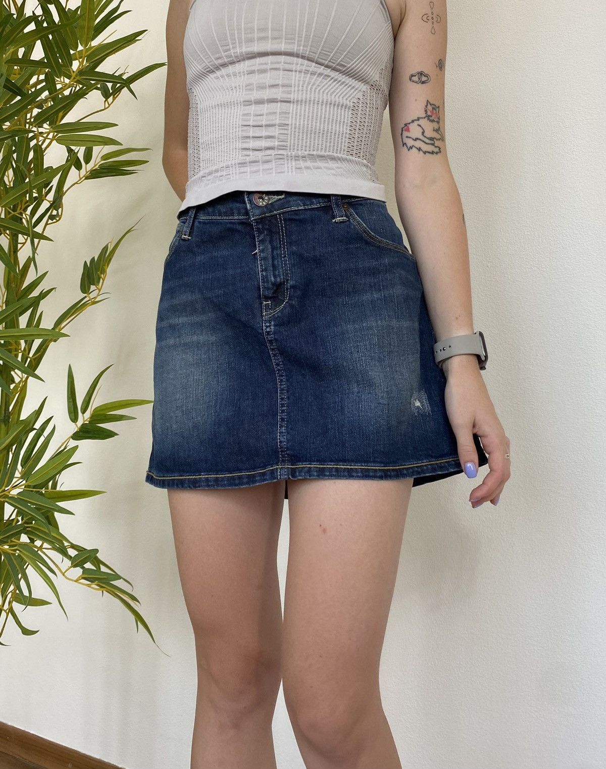 Evisu × Puma EVISU x PUMA - RARE JEANS MINI SKIRT Size 32" / US 10 / IT 46 - 9 Thumbnail
