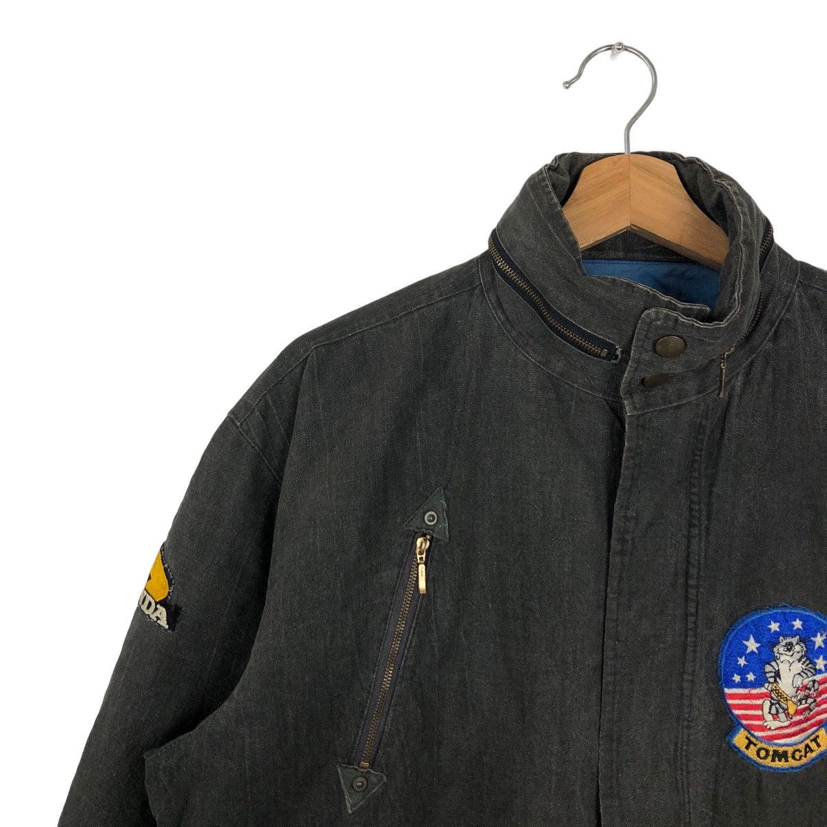 Japanese Brand VINTAGE BOMBER JACKET MILITARY DESIGN FULL PATCHES Size US L / EU 52-54 / 3 - 6 Thumbnail