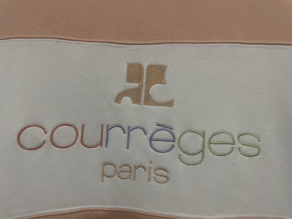 Andre Courreges × Courreges Rare🔥Courreges Paris Spellout Tri Color Sweater Jumper Size L / US 10 / IT 46 - 16 Thumbnail