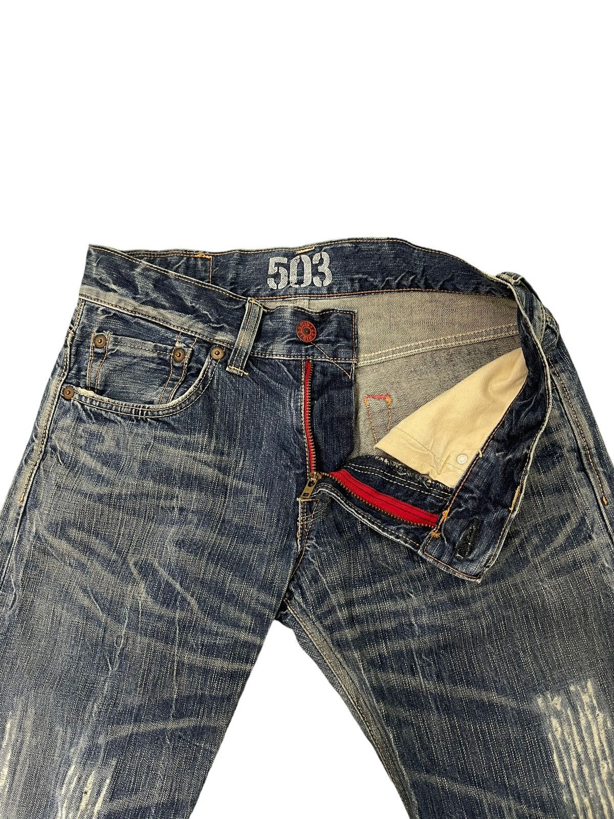 Edwin Flare Jeans Edwin Japan Distress Acid Wash Boot Cut 6🟦1 Size US 32 / EU 48 - 10 Thumbnail