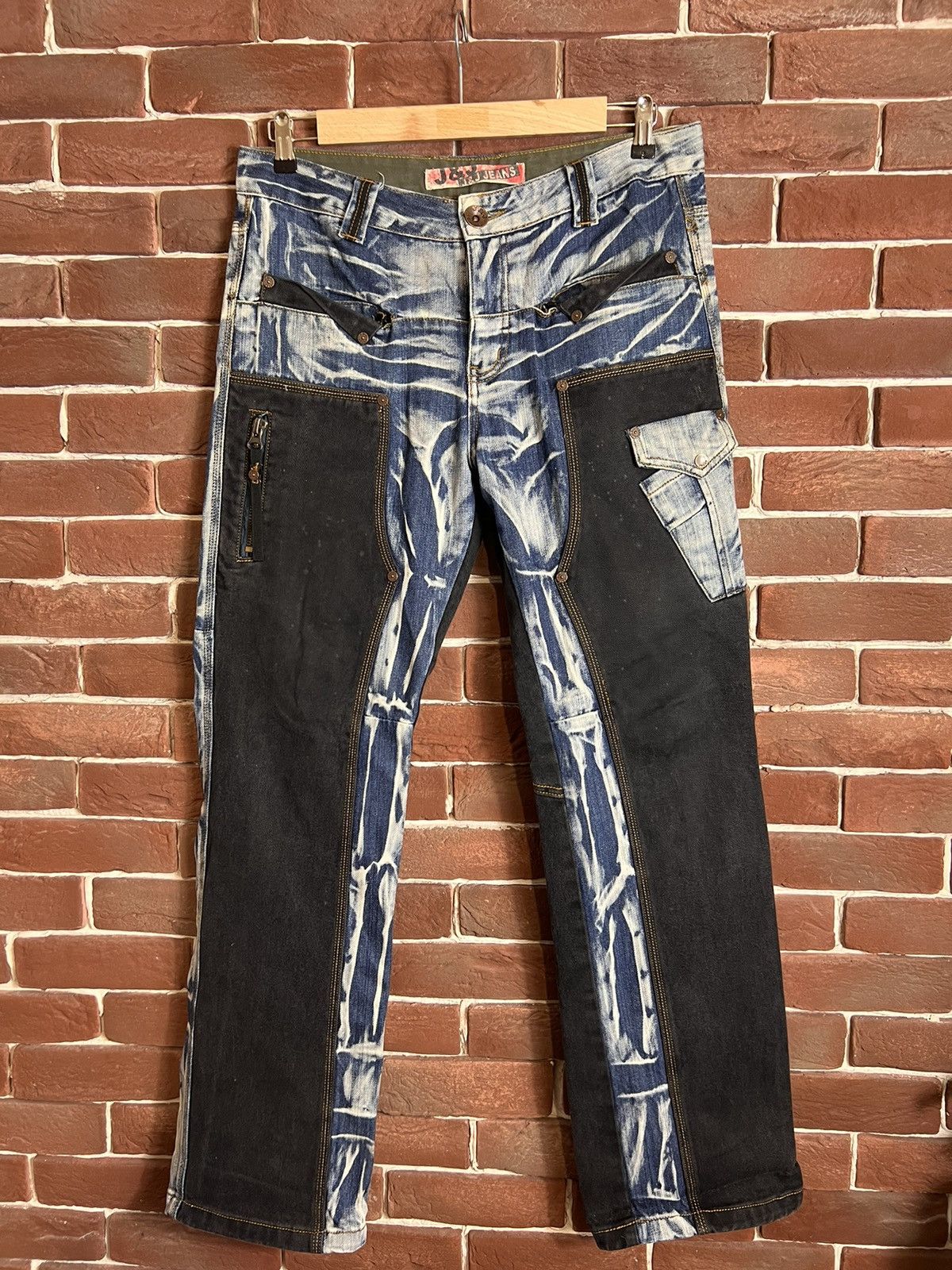 Japanese Brand Vintage Y2k Rare J&J Double Knee Pants Jeans Rare Drip Y2M Size US 34 / EU 50 - 1 Thumbnail
